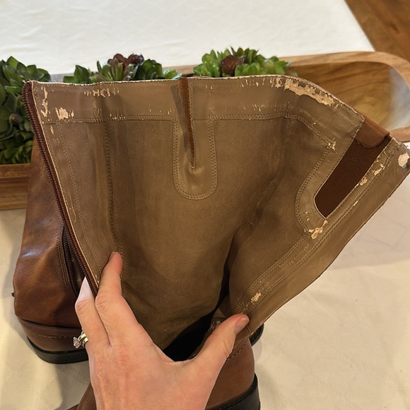 Ecco Hobart Harness leather riding boots with gold hardware women’s size EU 36 - Picture 9 of 9